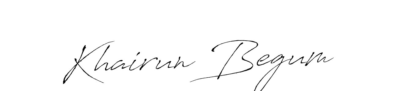 It looks lik you need a new signature style for name Khairun Begum. Design unique handwritten (Antro_Vectra) signature with our free signature maker in just a few clicks. Khairun Begum signature style 6 images and pictures png