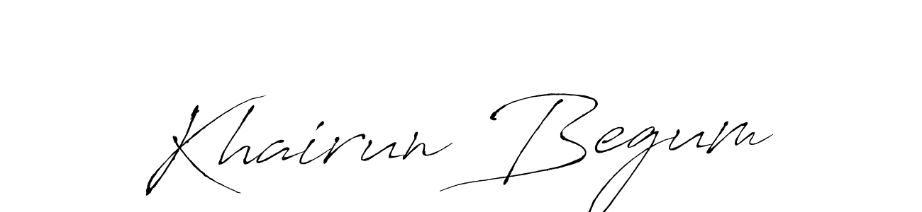 The best way (Antro_Vectra) to make a short signature is to pick only two or three words in your name. The name Khairun Begum include a total of six letters. For converting this name. Khairun Begum signature style 6 images and pictures png