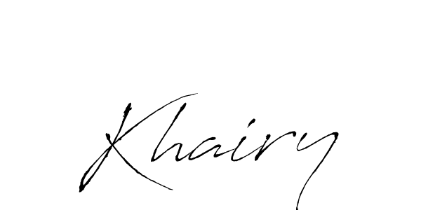 if you are searching for the best signature style for your name Khairy. so please give up your signature search. here we have designed multiple signature styles  using Antro_Vectra. Khairy signature style 6 images and pictures png