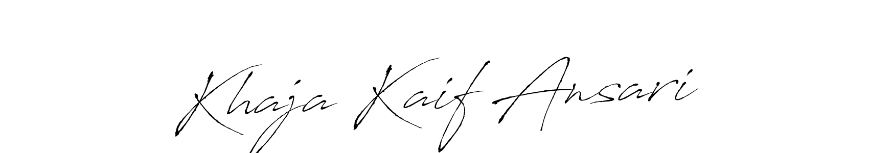 This is the best signature style for the Khaja Kaif Ansari name. Also you like these signature font (Antro_Vectra). Mix name signature. Khaja Kaif Ansari signature style 6 images and pictures png
