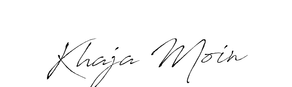 Make a beautiful signature design for name Khaja Moin. With this signature (Antro_Vectra) style, you can create a handwritten signature for free. Khaja Moin signature style 6 images and pictures png
