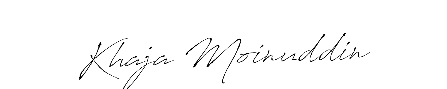 Make a beautiful signature design for name Khaja Moinuddin. With this signature (Antro_Vectra) style, you can create a handwritten signature for free. Khaja Moinuddin signature style 6 images and pictures png