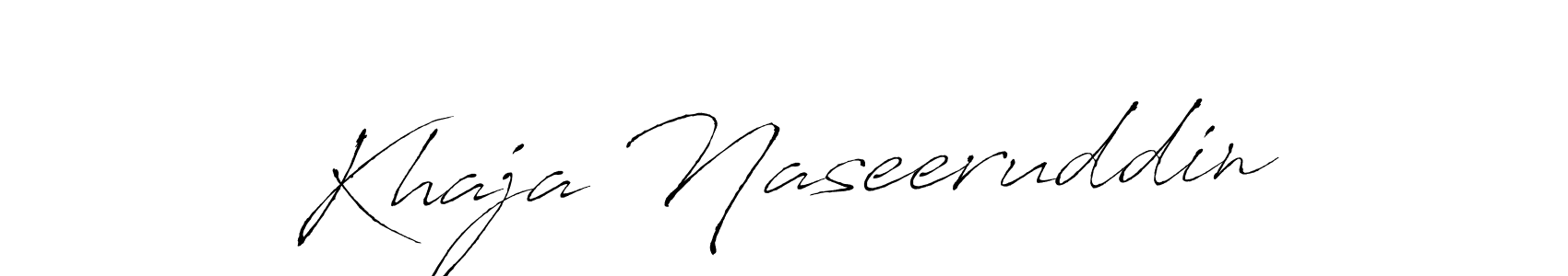 Design your own signature with our free online signature maker. With this signature software, you can create a handwritten (Antro_Vectra) signature for name Khaja Naseeruddin. Khaja Naseeruddin signature style 6 images and pictures png