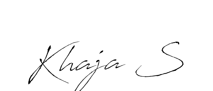 Design your own signature with our free online signature maker. With this signature software, you can create a handwritten (Antro_Vectra) signature for name Khaja S. Khaja S signature style 6 images and pictures png