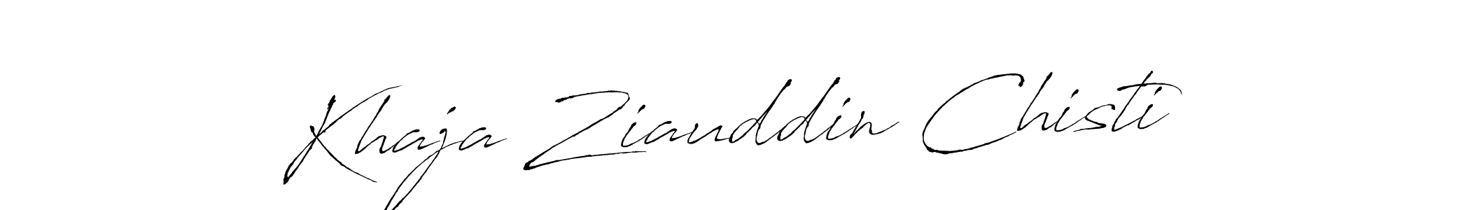 Khaja Ziauddin Chisti stylish signature style. Best Handwritten Sign (Antro_Vectra) for my name. Handwritten Signature Collection Ideas for my name Khaja Ziauddin Chisti. Khaja Ziauddin Chisti signature style 6 images and pictures png