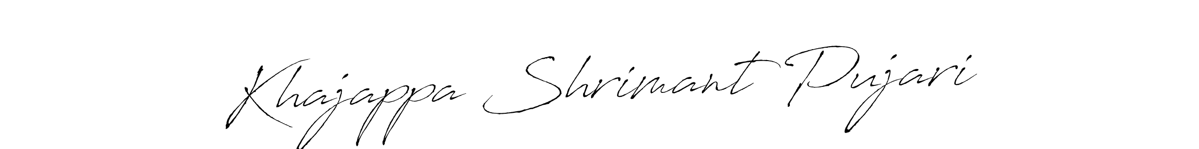 Make a beautiful signature design for name Khajappa Shrimant Pujari. Use this online signature maker to create a handwritten signature for free. Khajappa Shrimant Pujari signature style 6 images and pictures png