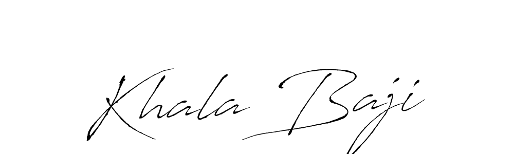 Design your own signature with our free online signature maker. With this signature software, you can create a handwritten (Antro_Vectra) signature for name Khala Baji. Khala Baji signature style 6 images and pictures png