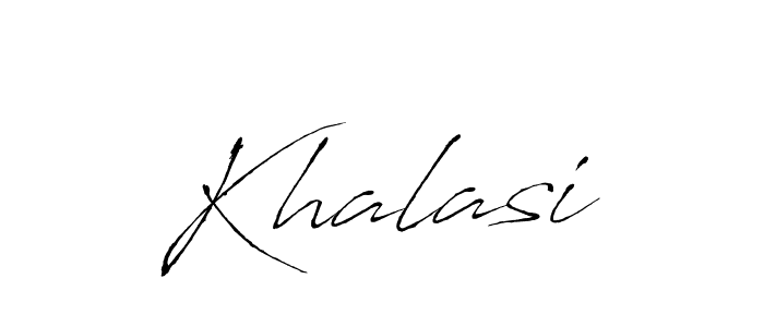 The best way (Antro_Vectra) to make a short signature is to pick only two or three words in your name. The name Khalasi include a total of six letters. For converting this name. Khalasi signature style 6 images and pictures png