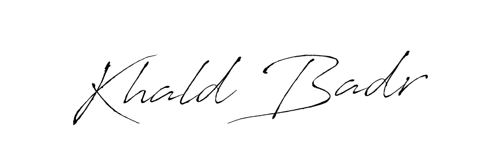 Create a beautiful signature design for name Khald Badr. With this signature (Antro_Vectra) fonts, you can make a handwritten signature for free. Khald Badr signature style 6 images and pictures png