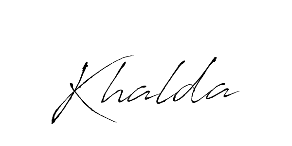 Make a beautiful signature design for name Khalda. Use this online signature maker to create a handwritten signature for free. Khalda signature style 6 images and pictures png