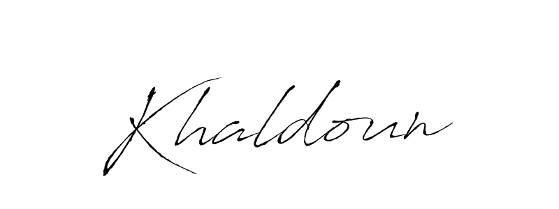 Use a signature maker to create a handwritten signature online. With this signature software, you can design (Antro_Vectra) your own signature for name Khaldoun. Khaldoun signature style 6 images and pictures png