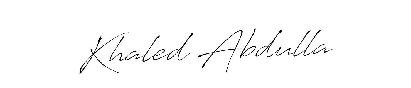 Also You can easily find your signature by using the search form. We will create Khaled Abdulla name handwritten signature images for you free of cost using Antro_Vectra sign style. Khaled Abdulla signature style 6 images and pictures png