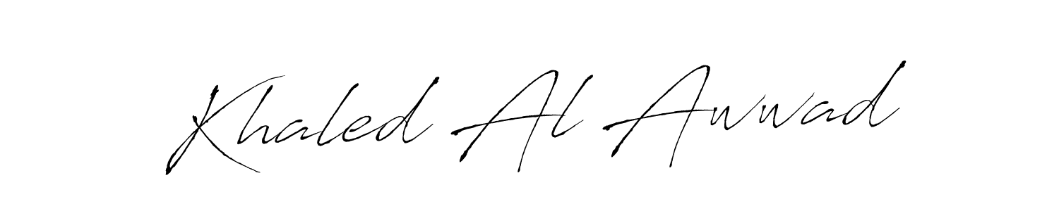 Khaled Al Awwad stylish signature style. Best Handwritten Sign (Antro_Vectra) for my name. Handwritten Signature Collection Ideas for my name Khaled Al Awwad. Khaled Al Awwad signature style 6 images and pictures png