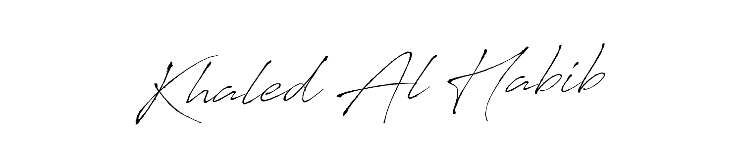 if you are searching for the best signature style for your name Khaled Al Habib. so please give up your signature search. here we have designed multiple signature styles  using Antro_Vectra. Khaled Al Habib signature style 6 images and pictures png