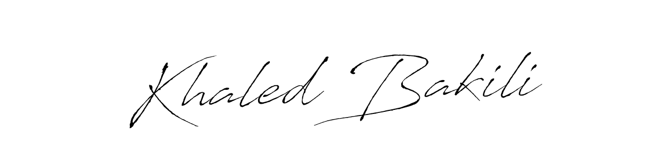 Antro_Vectra is a professional signature style that is perfect for those who want to add a touch of class to their signature. It is also a great choice for those who want to make their signature more unique. Get Khaled Bakili name to fancy signature for free. Khaled Bakili signature style 6 images and pictures png