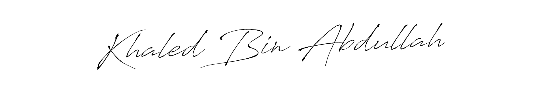 Create a beautiful signature design for name Khaled Bin Abdullah. With this signature (Antro_Vectra) fonts, you can make a handwritten signature for free. Khaled Bin Abdullah signature style 6 images and pictures png