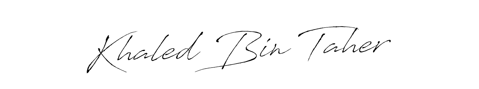 Create a beautiful signature design for name Khaled Bin Taher. With this signature (Antro_Vectra) fonts, you can make a handwritten signature for free. Khaled Bin Taher signature style 6 images and pictures png