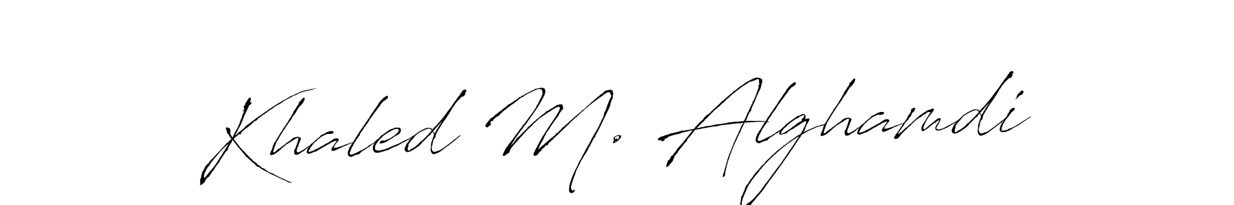 Khaled M. Alghamdi stylish signature style. Best Handwritten Sign (Antro_Vectra) for my name. Handwritten Signature Collection Ideas for my name Khaled M. Alghamdi. Khaled M. Alghamdi signature style 6 images and pictures png