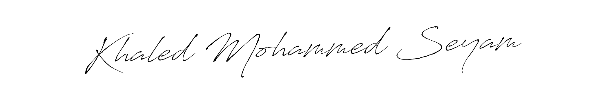 It looks lik you need a new signature style for name Khaled Mohammed Seyam. Design unique handwritten (Antro_Vectra) signature with our free signature maker in just a few clicks. Khaled Mohammed Seyam signature style 6 images and pictures png