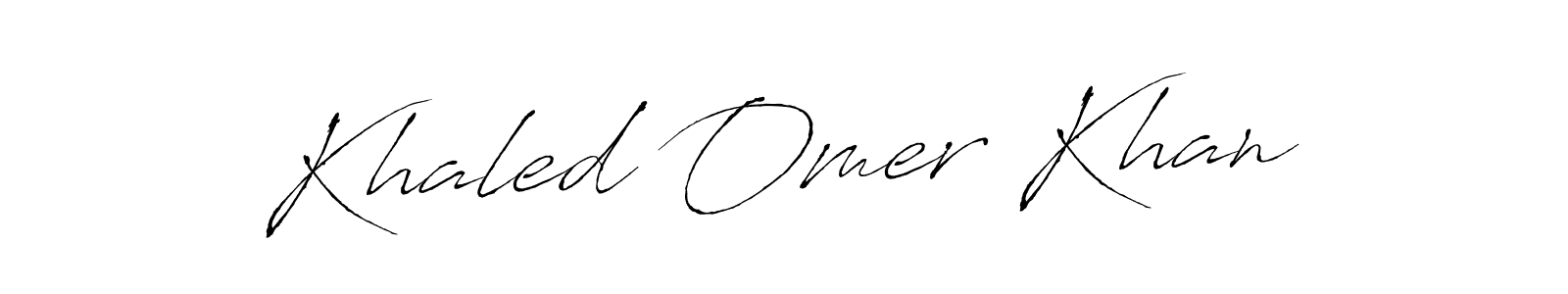 Create a beautiful signature design for name Khaled Omer Khan. With this signature (Antro_Vectra) fonts, you can make a handwritten signature for free. Khaled Omer Khan signature style 6 images and pictures png