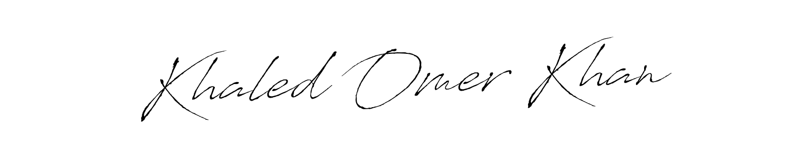 Create a beautiful signature design for name Khaled Omer Khan. With this signature (Antro_Vectra) fonts, you can make a handwritten signature for free. Khaled Omer Khan signature style 6 images and pictures png