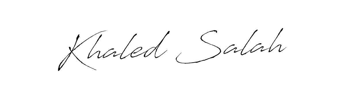 Also we have Khaled Salah name is the best signature style. Create professional handwritten signature collection using Antro_Vectra autograph style. Khaled Salah signature style 6 images and pictures png