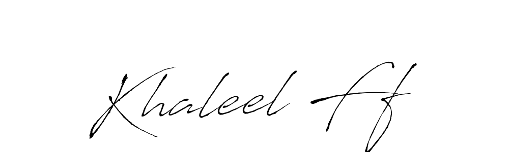 This is the best signature style for the Khaleel Ff name. Also you like these signature font (Antro_Vectra). Mix name signature. Khaleel Ff signature style 6 images and pictures png