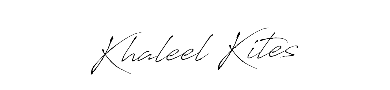 Make a beautiful signature design for name Khaleel Kites. With this signature (Antro_Vectra) style, you can create a handwritten signature for free. Khaleel Kites signature style 6 images and pictures png