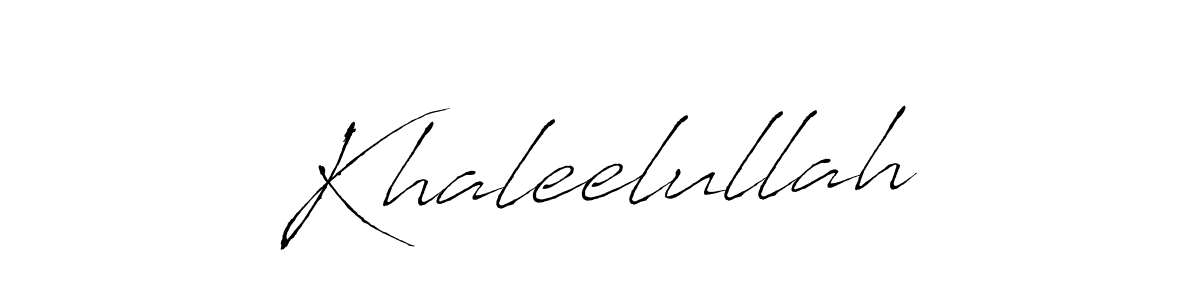 Design your own signature with our free online signature maker. With this signature software, you can create a handwritten (Antro_Vectra) signature for name Khaleelullah. Khaleelullah signature style 6 images and pictures png