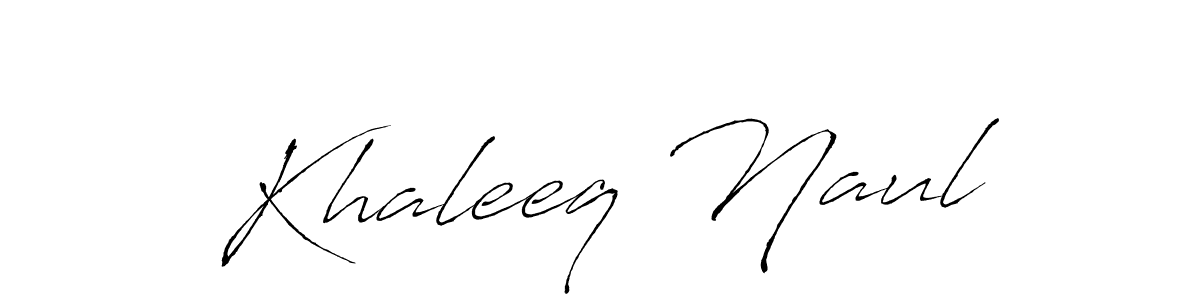 You should practise on your own different ways (Antro_Vectra) to write your name (Khaleeq Naul) in signature. don't let someone else do it for you. Khaleeq Naul signature style 6 images and pictures png