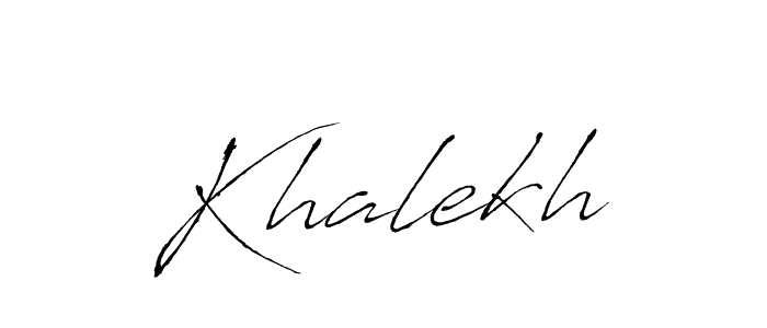 Antro_Vectra is a professional signature style that is perfect for those who want to add a touch of class to their signature. It is also a great choice for those who want to make their signature more unique. Get Khalekh name to fancy signature for free. Khalekh signature style 6 images and pictures png