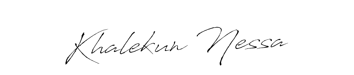 How to Draw Khalekun Nessa signature style? Antro_Vectra is a latest design signature styles for name Khalekun Nessa. Khalekun Nessa signature style 6 images and pictures png