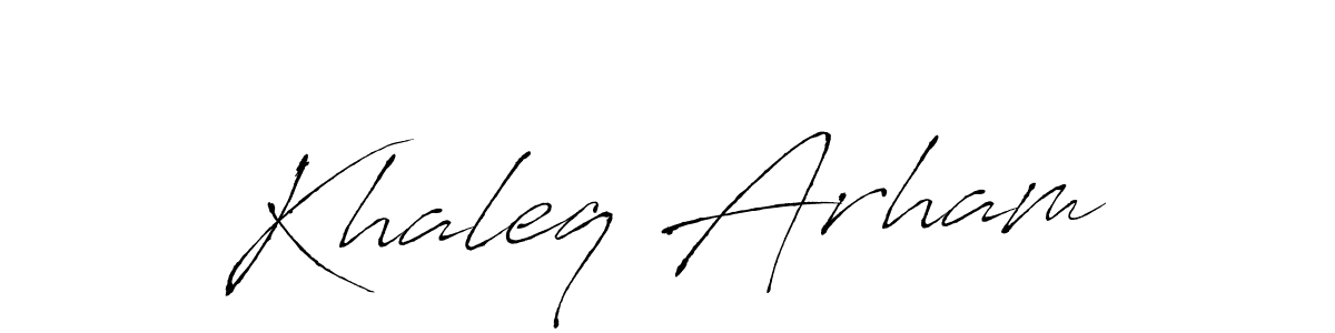 Create a beautiful signature design for name Khaleq Arham. With this signature (Antro_Vectra) fonts, you can make a handwritten signature for free. Khaleq Arham signature style 6 images and pictures png