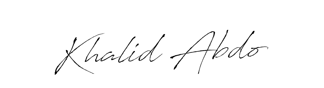 The best way (Antro_Vectra) to make a short signature is to pick only two or three words in your name. The name Khalid Abdo include a total of six letters. For converting this name. Khalid Abdo signature style 6 images and pictures png