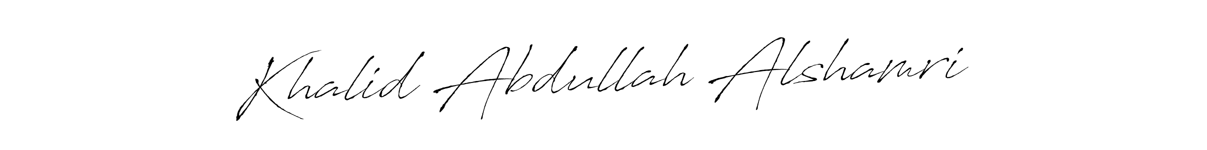 How to make Khalid Abdullah Alshamri name signature. Use Antro_Vectra style for creating short signs online. This is the latest handwritten sign. Khalid Abdullah Alshamri signature style 6 images and pictures png