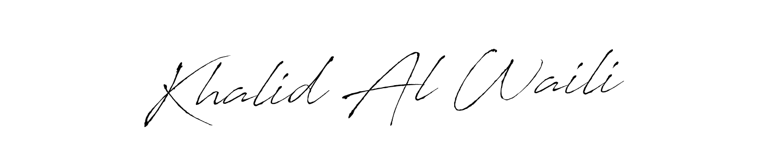 Khalid Al Waili stylish signature style. Best Handwritten Sign (Antro_Vectra) for my name. Handwritten Signature Collection Ideas for my name Khalid Al Waili. Khalid Al Waili signature style 6 images and pictures png