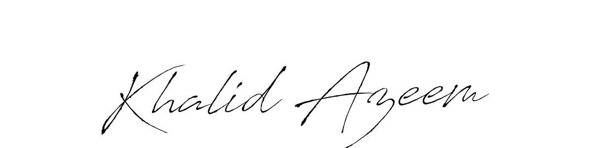 Also You can easily find your signature by using the search form. We will create Khalid Azeem name handwritten signature images for you free of cost using Antro_Vectra sign style. Khalid Azeem signature style 6 images and pictures png