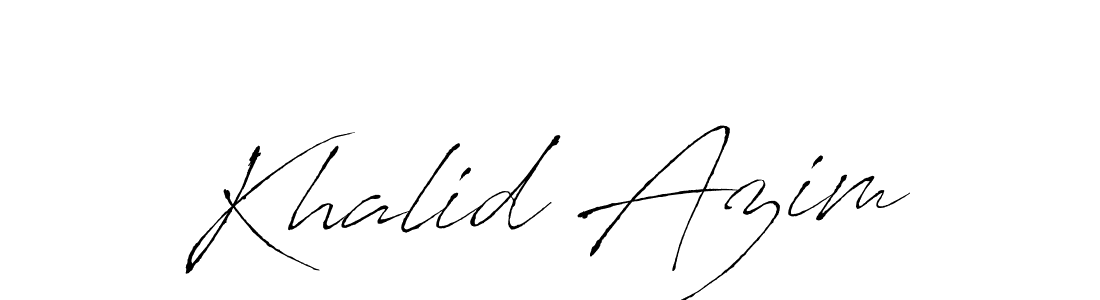 Design your own signature with our free online signature maker. With this signature software, you can create a handwritten (Antro_Vectra) signature for name Khalid Azim. Khalid Azim signature style 6 images and pictures png