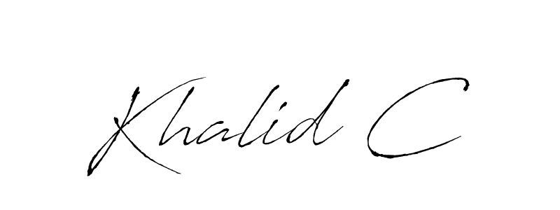 It looks lik you need a new signature style for name Khalid C. Design unique handwritten (Antro_Vectra) signature with our free signature maker in just a few clicks. Khalid C signature style 6 images and pictures png