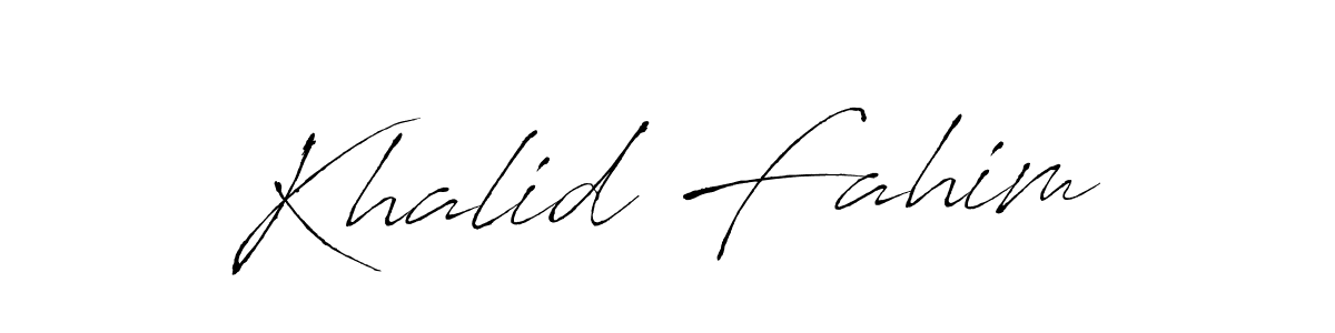 if you are searching for the best signature style for your name Khalid Fahim. so please give up your signature search. here we have designed multiple signature styles  using Antro_Vectra. Khalid Fahim signature style 6 images and pictures png