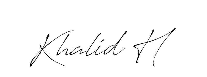 Also we have Khalid H name is the best signature style. Create professional handwritten signature collection using Antro_Vectra autograph style. Khalid H signature style 6 images and pictures png