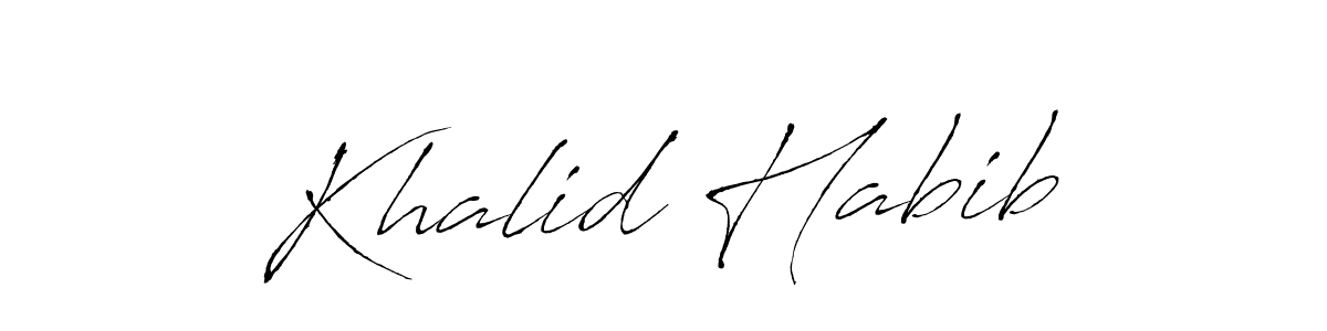Also we have Khalid Habib name is the best signature style. Create professional handwritten signature collection using Antro_Vectra autograph style. Khalid Habib signature style 6 images and pictures png