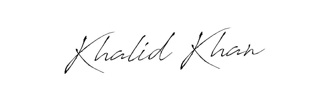 Create a beautiful signature design for name Khalid Khan. With this signature (Antro_Vectra) fonts, you can make a handwritten signature for free. Khalid Khan signature style 6 images and pictures png