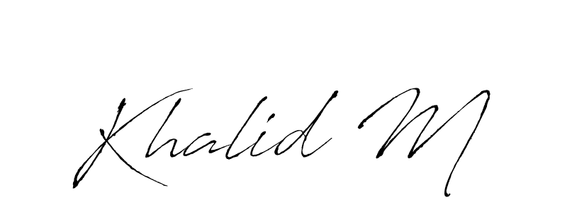 Make a beautiful signature design for name Khalid M. Use this online signature maker to create a handwritten signature for free. Khalid M signature style 6 images and pictures png