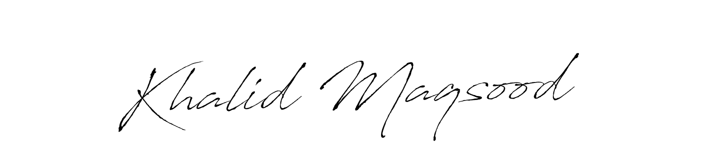 You should practise on your own different ways (Antro_Vectra) to write your name (Khalid Maqsood) in signature. don't let someone else do it for you. Khalid Maqsood signature style 6 images and pictures png