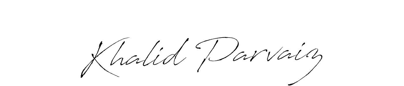 Make a beautiful signature design for name Khalid Parvaiz. With this signature (Antro_Vectra) style, you can create a handwritten signature for free. Khalid Parvaiz signature style 6 images and pictures png