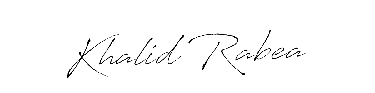 Khalid Rabea stylish signature style. Best Handwritten Sign (Antro_Vectra) for my name. Handwritten Signature Collection Ideas for my name Khalid Rabea. Khalid Rabea signature style 6 images and pictures png