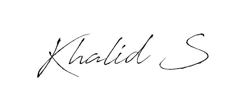 Also we have Khalid S name is the best signature style. Create professional handwritten signature collection using Antro_Vectra autograph style. Khalid S signature style 6 images and pictures png