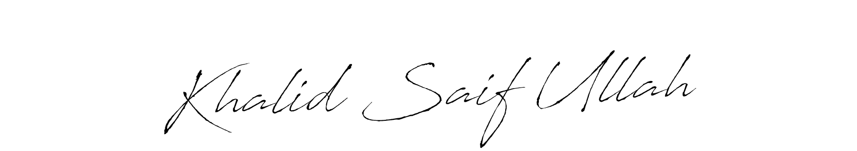 Make a short Khalid Saif Ullah signature style. Manage your documents anywhere anytime using Antro_Vectra. Create and add eSignatures, submit forms, share and send files easily. Khalid Saif Ullah signature style 6 images and pictures png