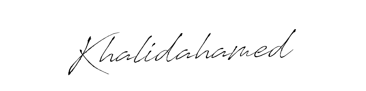 How to make Khalidahamed signature? Antro_Vectra is a professional autograph style. Create handwritten signature for Khalidahamed name. Khalidahamed signature style 6 images and pictures png